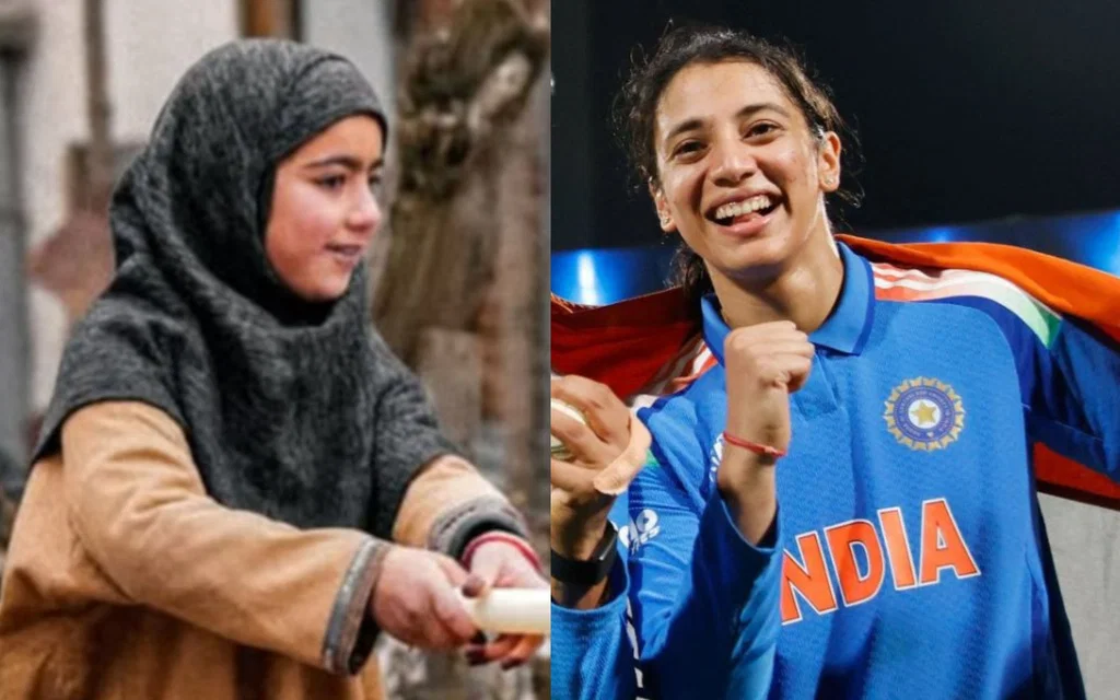 Smriti Mandhana and a young fan [Source: Kabir Khan Instagram, @mufaddal_vohra/x]