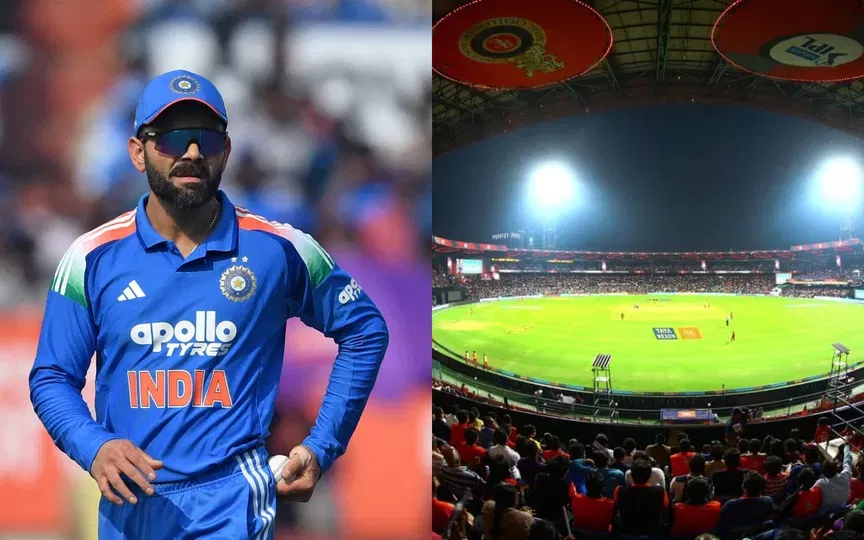 कोहली की वीएचटी वापसी को देखने की अनुमति शायद प्रशंसकों को नहीं दी जाएगी। [स्रोत: एएफपी, @RCBXTRAOFFICIAL/X]