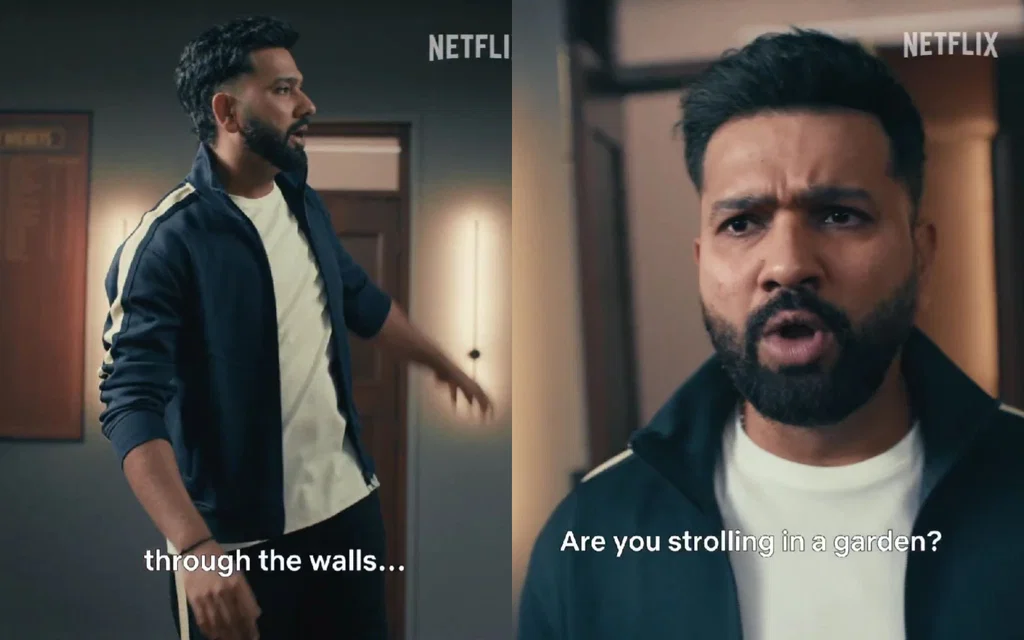 Rohit Sharma in Stranger Things promo (Source: @NetflixIndia/x.com)