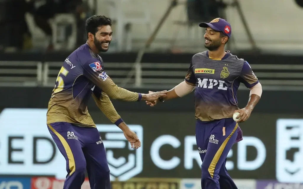 Venkatesh Iyer and Rahul Tripathi during IPL (Source: @iamswapnilvats/X)