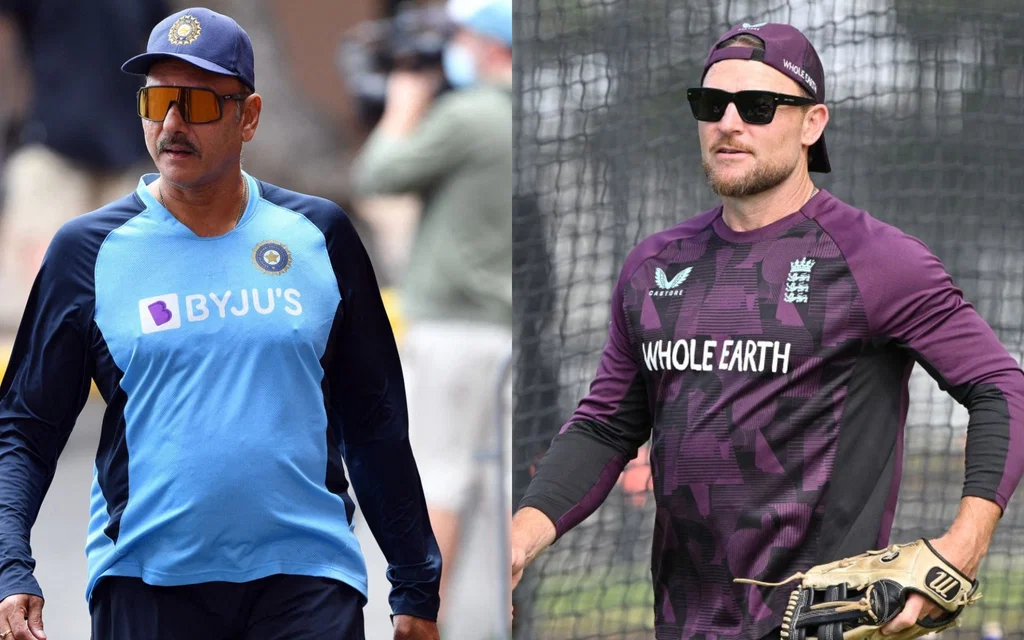Ravi Shastri and Brendon McCullum - (Source: AFP)