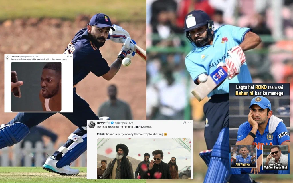 Virat Kohli and Rohit Sharma were praised by fans for VHT comeback [Source: Screengrabs]