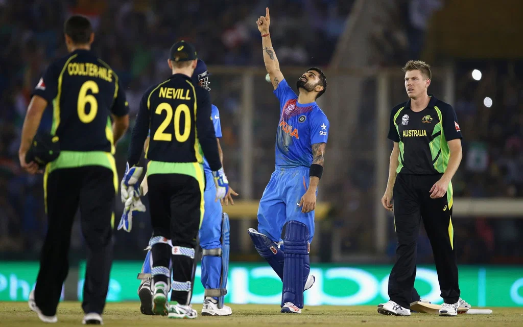 Virat Kohli vs Australia T20 World Cup 2016. Image Credits: X