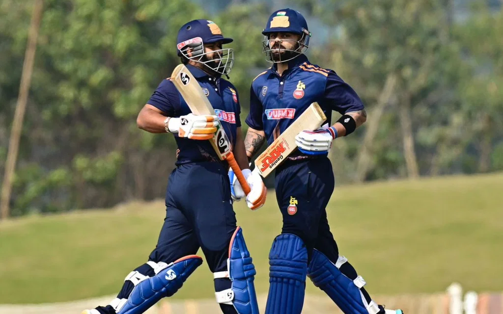 Rishabh Pant and Virat Kohli for Delhi vs Gujarat - (Source: RP17Gang/X.com)