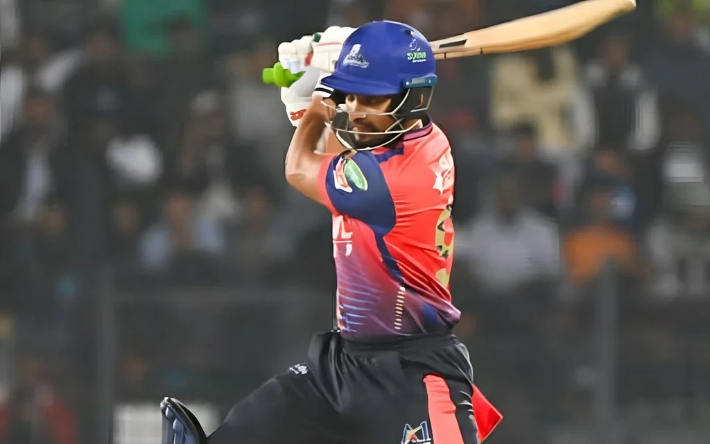 Najmul Hossain Shanto batting for Rajshahi Warriors [Source: @rajshahi.warriors/Instagram]