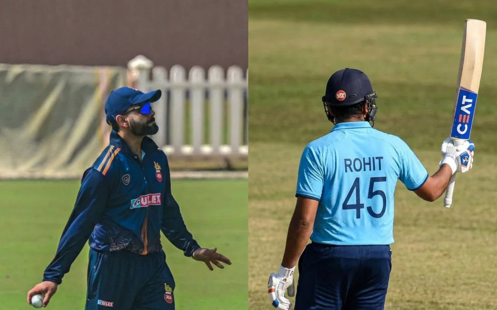 Virat Kohli, Rohit in Vijay Hazare Trophy 2025-26. Image Credits: X