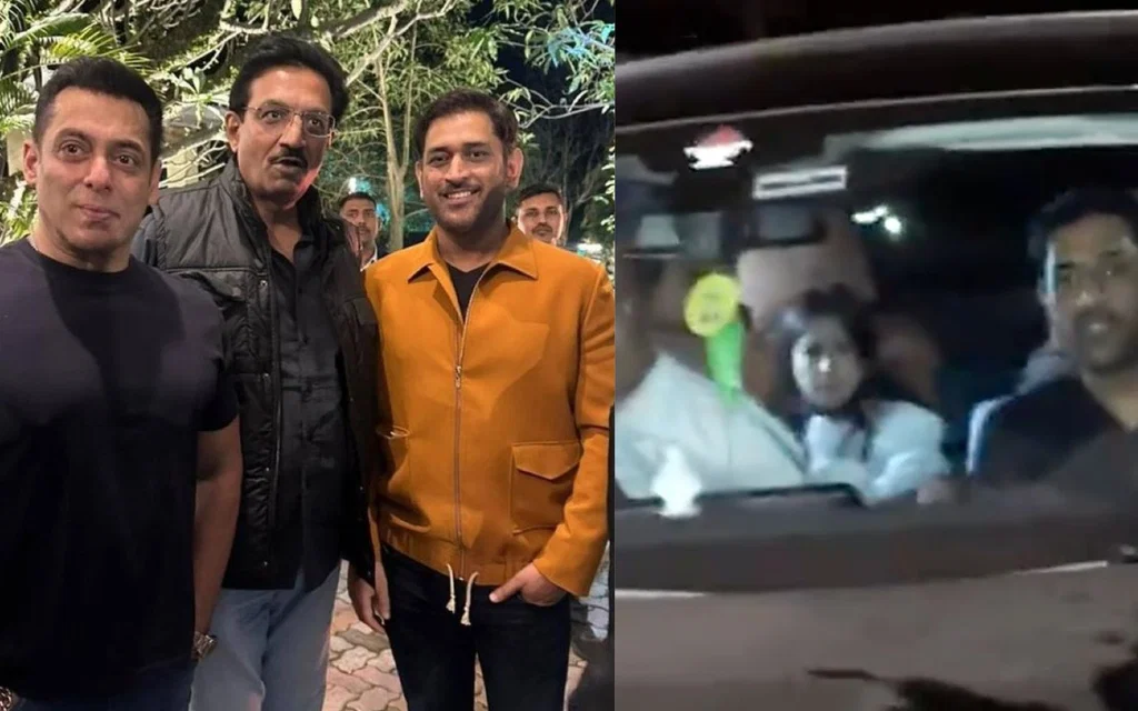 MS Dhoni with Salman Khan (Source:@mufaddal_vohra,x.com)