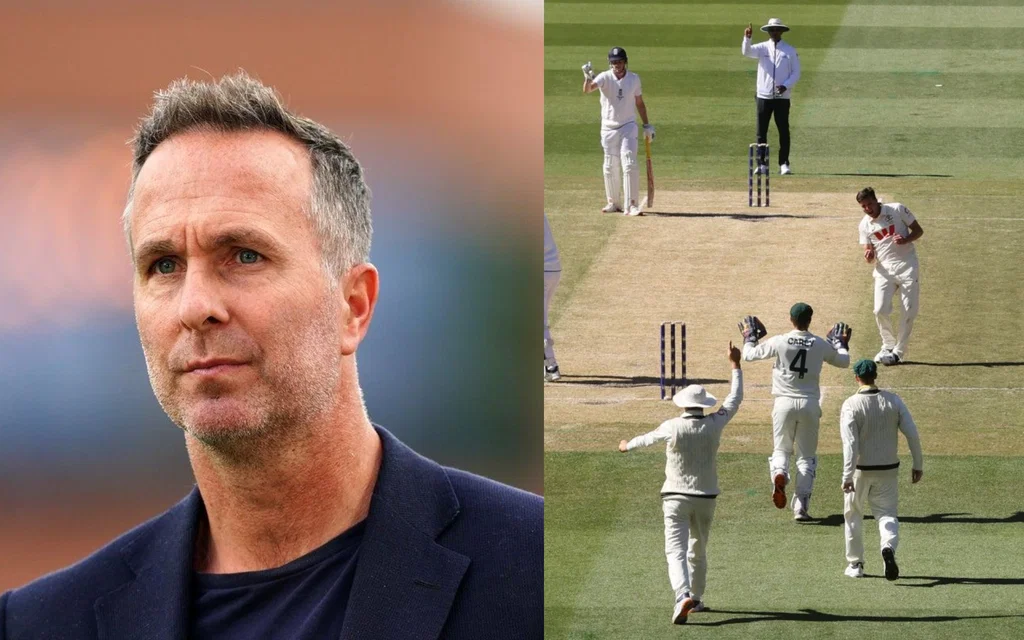 Michael Vaughan on MCG pitch (Source:@Independent,x,com and AFP)