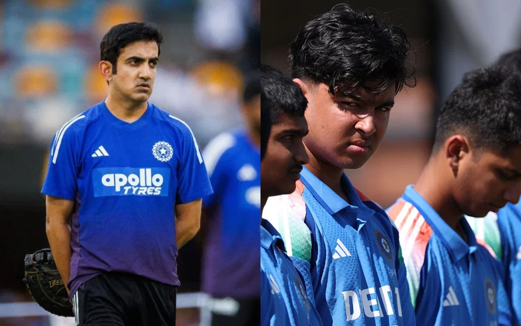 Gautam Gambhir and the India U19 squad [Source: AFP and @sameer_kunhok/X]