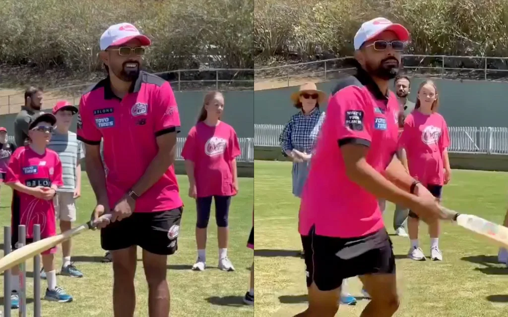 Babar Azam spends time with lucky Sydney Sixers fans on BBL duty, spread smiles