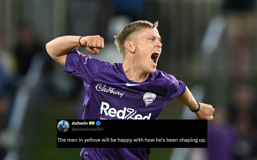 "मैन इन येलो...": CSK का हवाला देते हुए BBL में शानदार प्रदर्शन करने वाले नाथन एलिस को लेकर बोले अश्विन "मैन इन येलो...": CSK का हवाला देते हुए BBL में शानदार प्रदर्शन करने वाले नाथन एलिस को लेकर बोले अश्विन