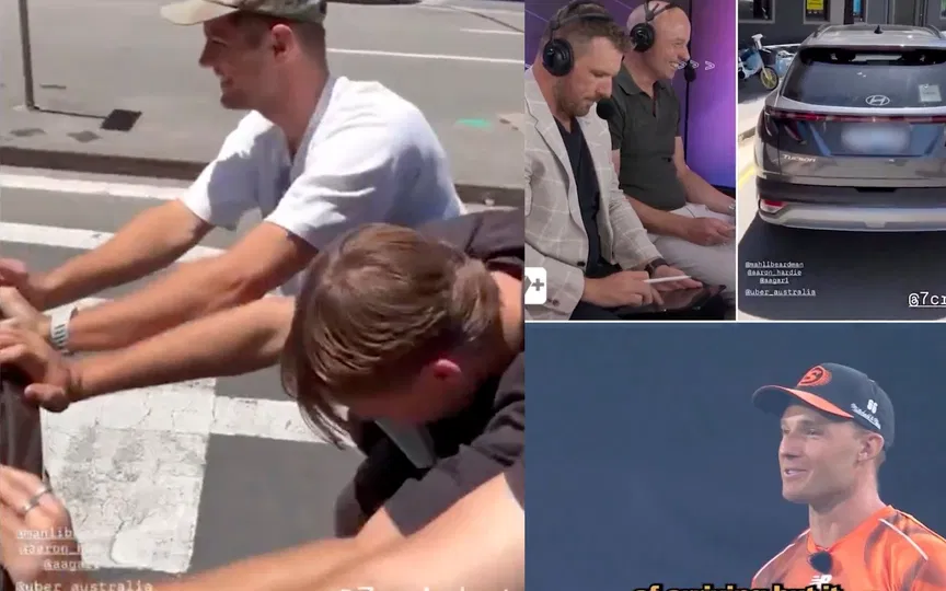 Drama in BBL! Perth Scorchers players push broken Uber to stadium after taxi fails