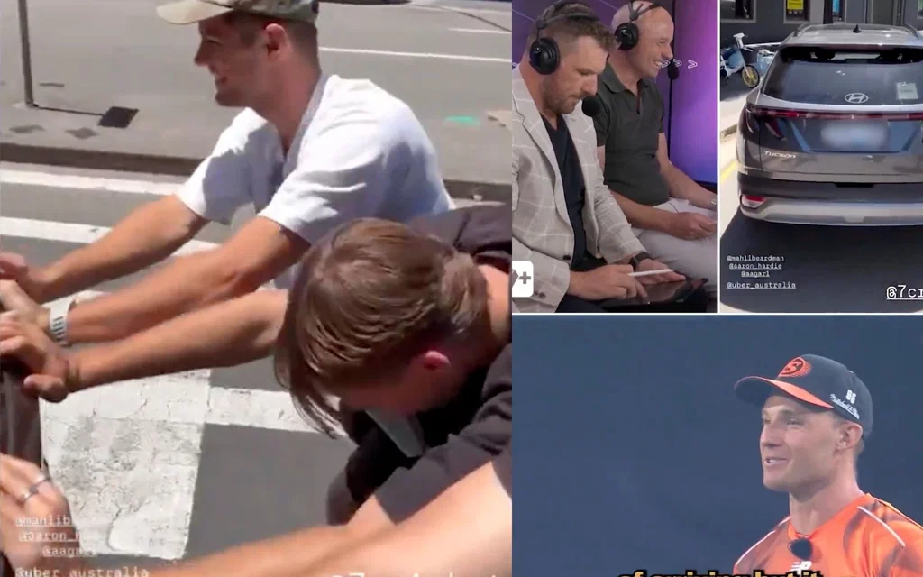 Drama in BBL! Perth Scorchers players push broken Uber to stadium after taxi fails