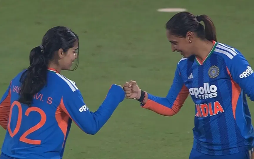 Vaishnavi Sharma reveals story behind her viral celebration with Harmanpreet Kaur Vaishnavi Sharma reveals story behind her viral celebration with Harmanpreet Kaur