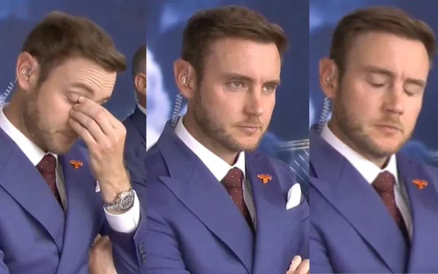 The Stuart Broad headshake in the Ashes [Source: @CatchOfThe40986/X.com]