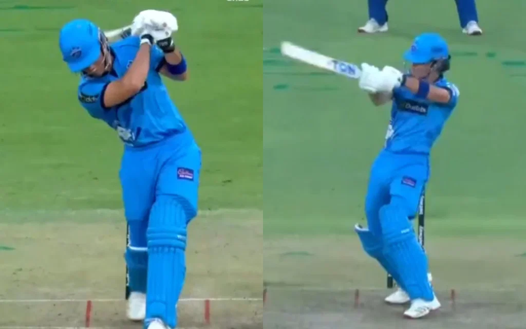 Dewald Brevis hitting sixes in SA20 [Source: @SA20_League/X]