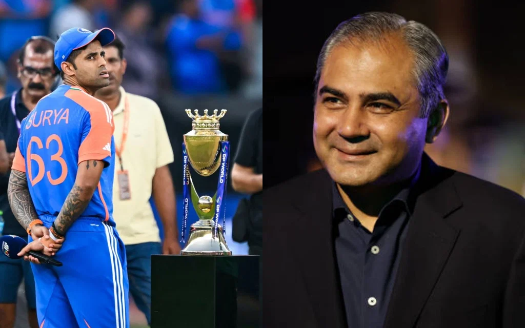 Suryakumar Yadav and Mohsin Naqvi (Source:@ AFP and @CallMeSheri1_,x.com)