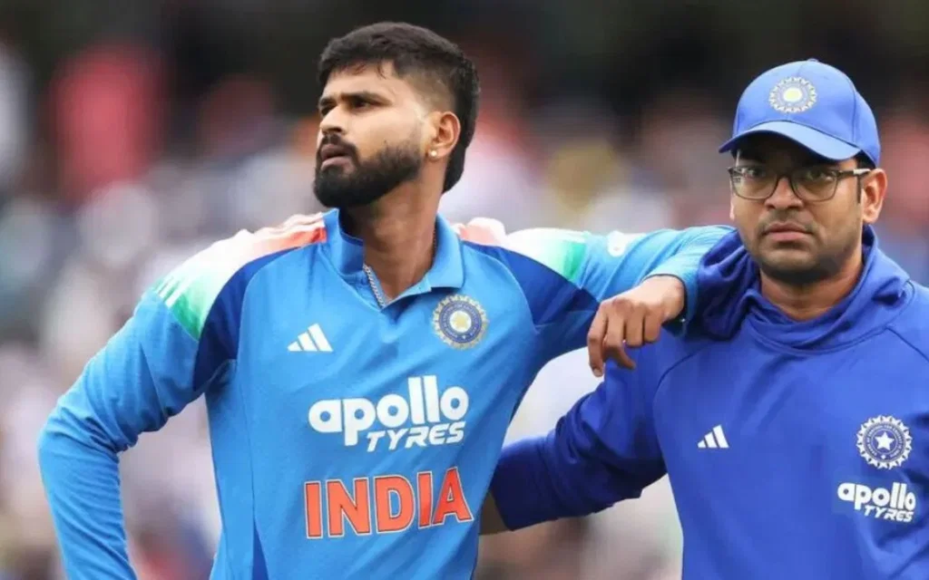 Shreyas Iyer injured in Australia. Image Credits: X