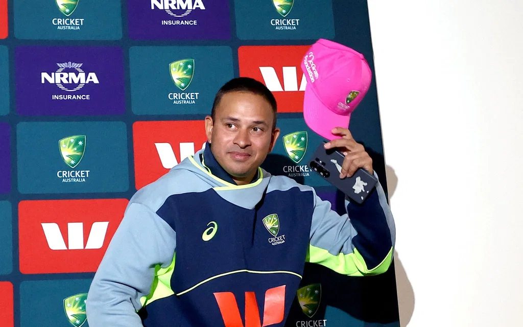 Usman Khawaja in his retirement press conference at SCG (Source: AFP)&nbsp;