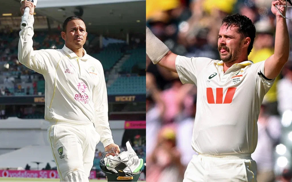 Usman Khawaja (L) and Travis Head (R) (Source: AFP)