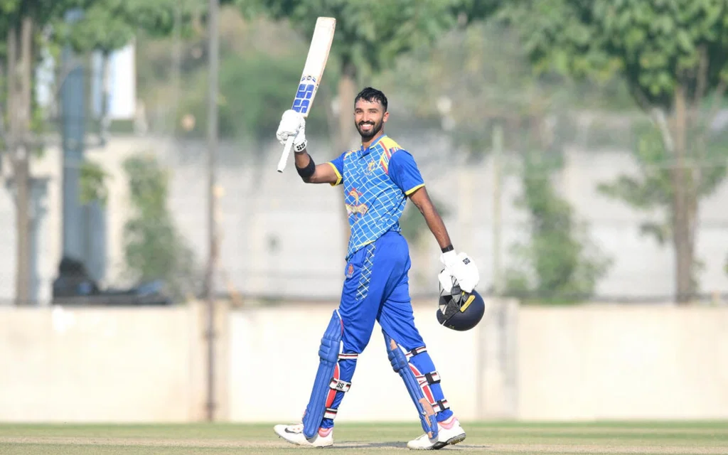 Padikkal knocks on selection table with another hundred [Source: @sportstarweb/x.com]
