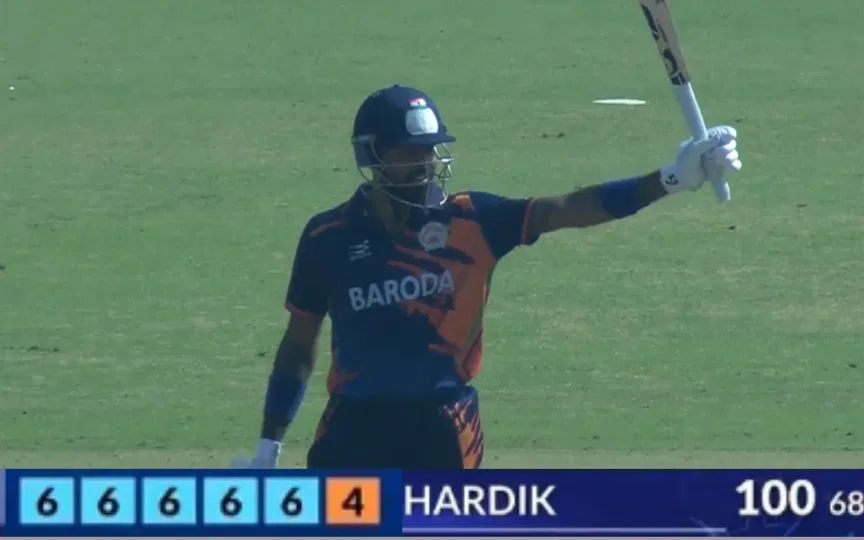 34 runs in an over for Hardik Pandya news