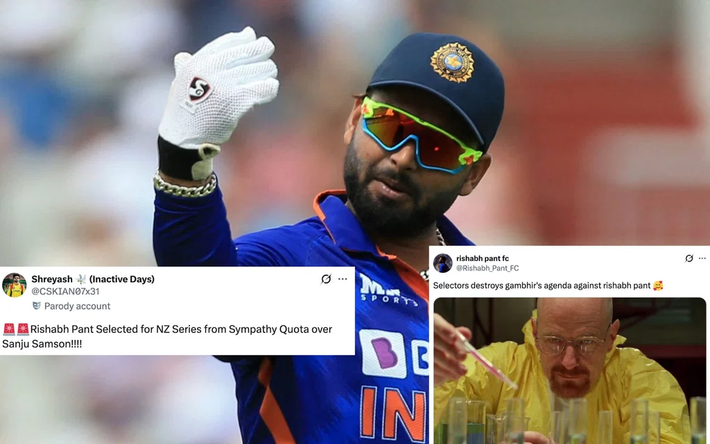 Fans divided over Rishabh Pant's ODI selection [Source: @HereToTroll72, @Rishabh_Pant_FC, @CSKIAN07x31/X.com]