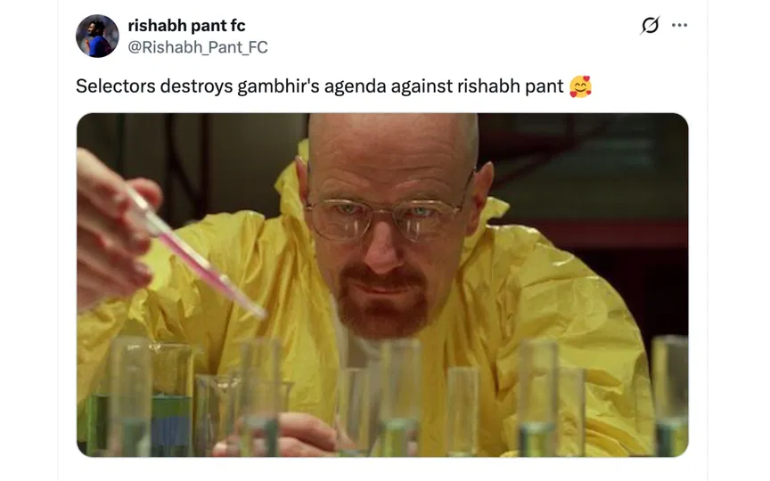 Fan tweet [Source: @Rishabh_Pant_FC/X.com]