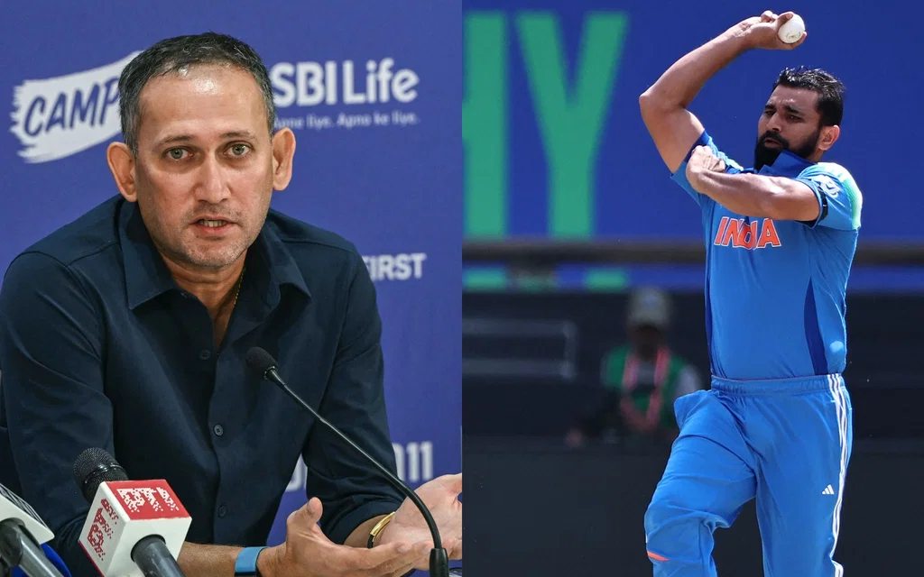 Ajit Agarkar (L) and Mohammed Shami (R)