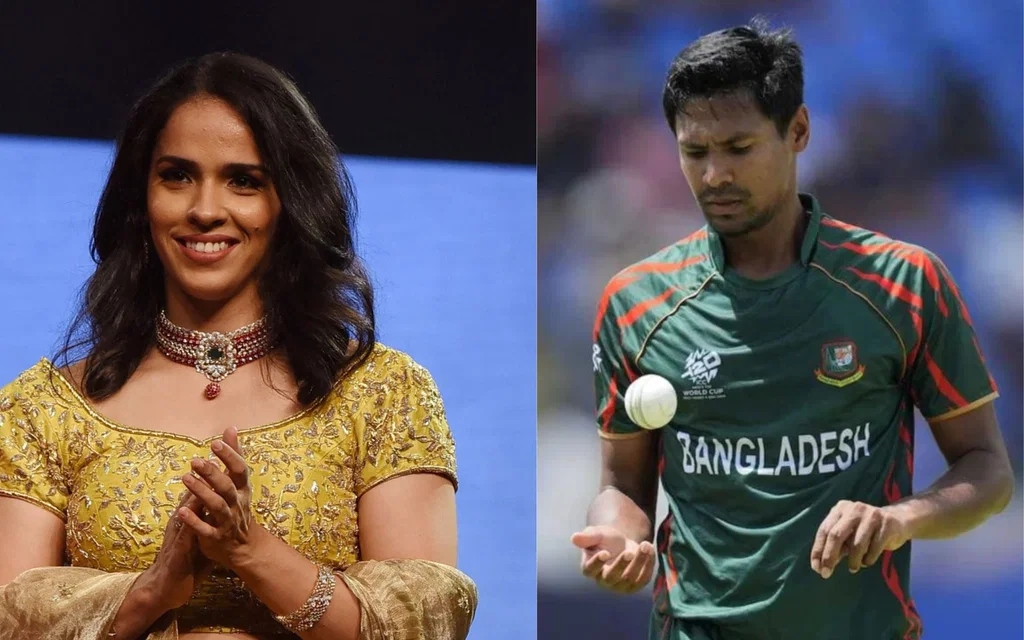 Saina Nehwal and Mustafizur Rahman (Source: AFP)