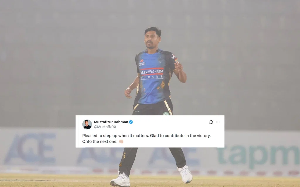 Mustafizur Rahman social media post (Source: @Mustafiz90/x.com)