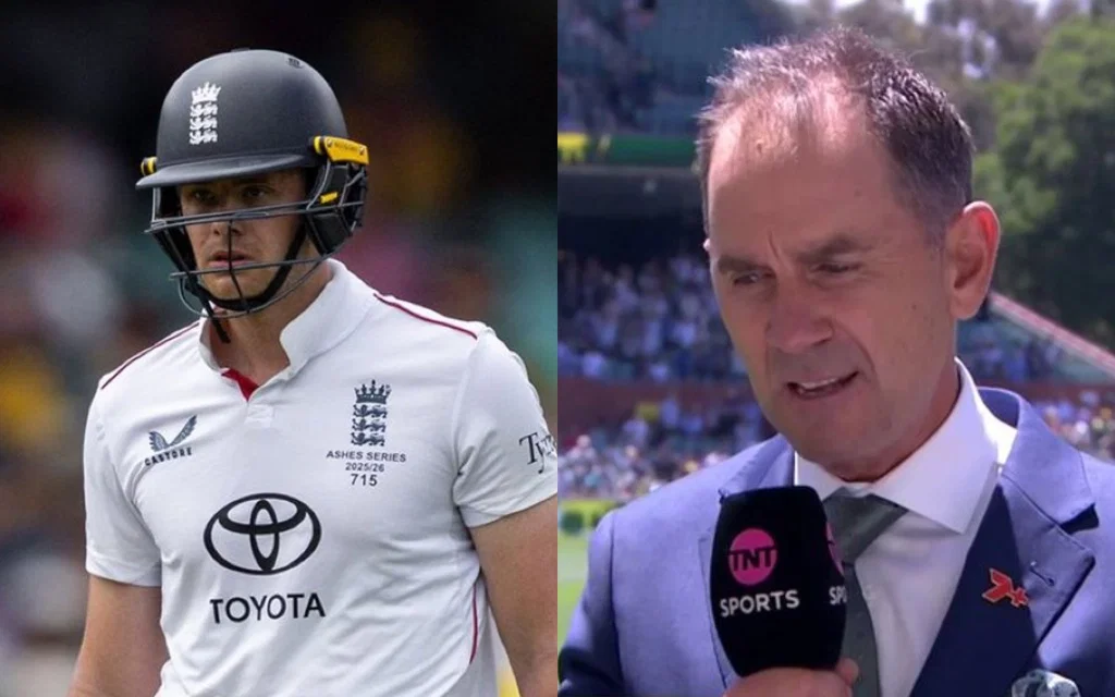 Justin Langer hits out at Jamie Smith [Source:@mufaddal_vohra, @cricketontnt/X.com]