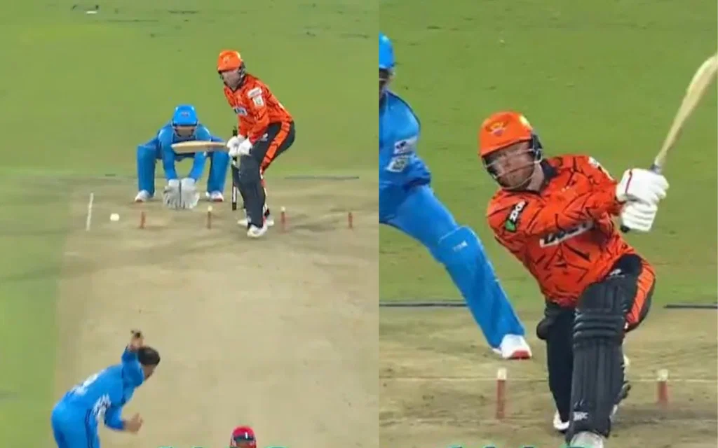 Bairstow hammers Maharaj for 34 runs [source: @cinecricX/x.com]
