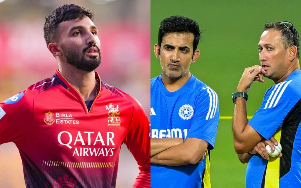 Devdutt Padikkal Gautam Gambhir Ajit Agarkar. Image Credits: X