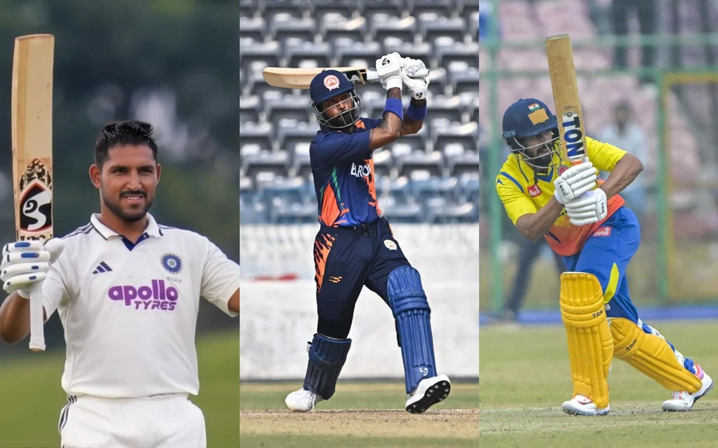Dhruv Jurel, Hardik Pandya and Ruturaj Gaikwad were among the key performers in VHT Round 7 [Source: 161_at_perth, KVS Giri, vsoneji24 /X.com]