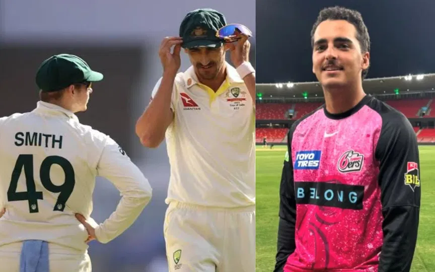 स्टीव स्मिथ, मिशेल स्टार्क और जोएल डेविस [स्रोत: @@Neyfiction/x, @sixersbbl/Instagram]