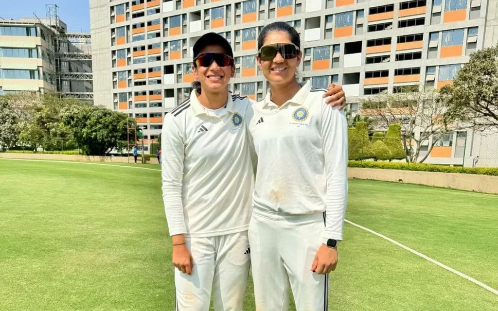 Yastika Bhatia (right) has been ruled out of WPL 2026 [Source: @Giant_Cricket/X]