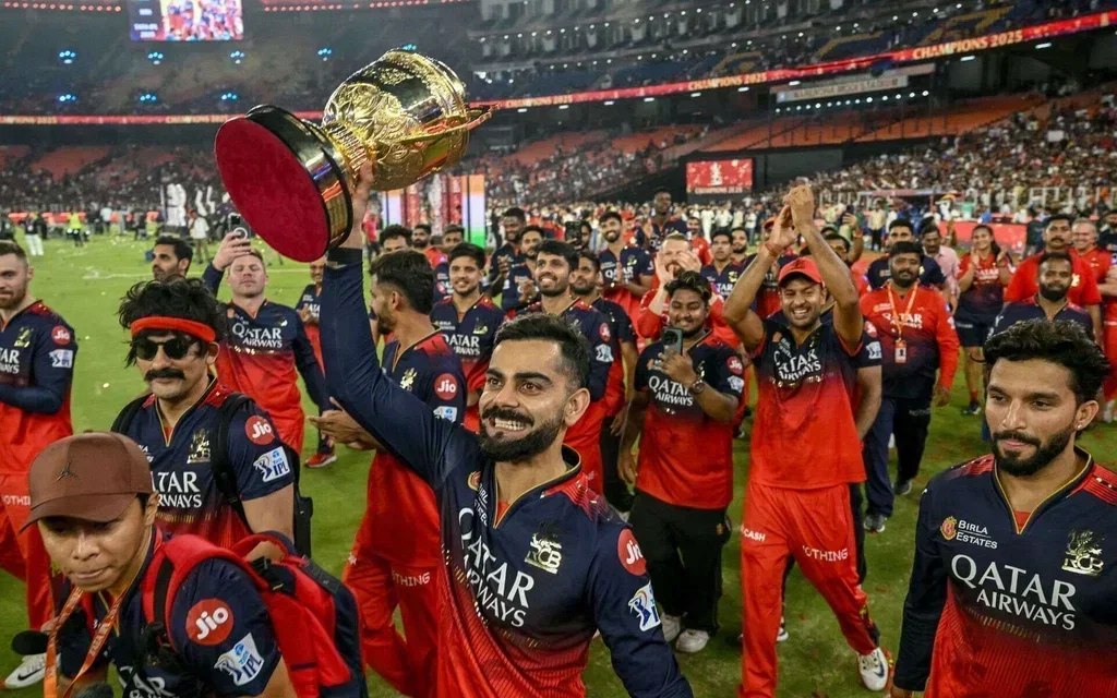 RCB celebrate IPL 2025 title win (Source: AFP)