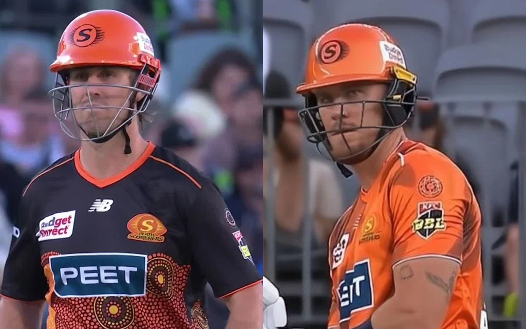 Finn Allen and Mitchell Marsh for Perth Scorchers [Source: @KnightClub_KKR/X]