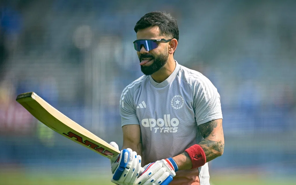 Virat Kohli in India kit [Source: @patheesh_cheeps/X]