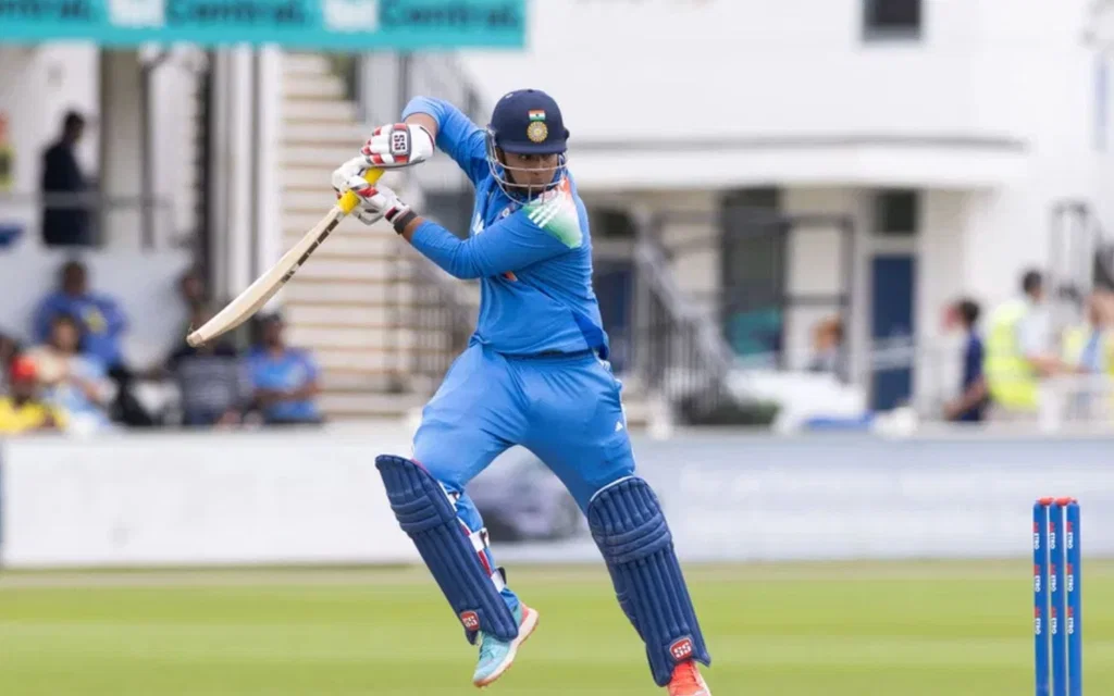 Vaibhav Suryavanshi dismissed cheaply vs England [Source: @Niroy45/X.com]
