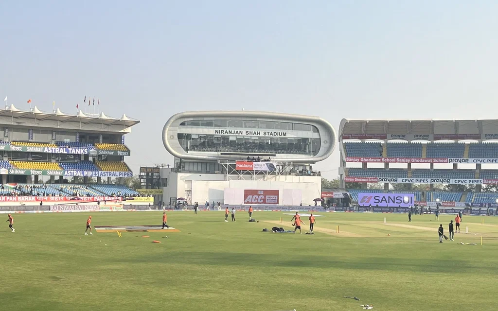 Niranjan Shah Stadium, Rajkot (Source:@ishanjoshii,x.com)