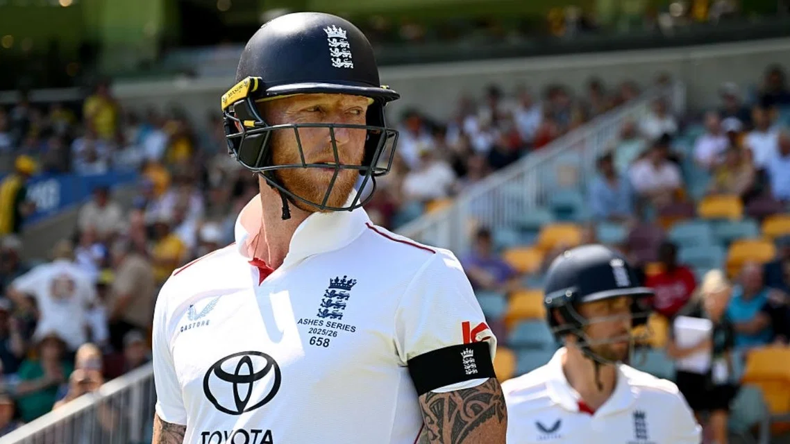 Ben Stokes leading the England Cricket team in pink ball Test match [Source: @cricketmania/X]