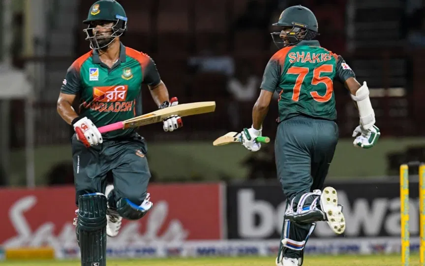 शाकिब अल हसन ने तमीम इक़बाल का समर्थन किया [Source: @ICC/x.com]