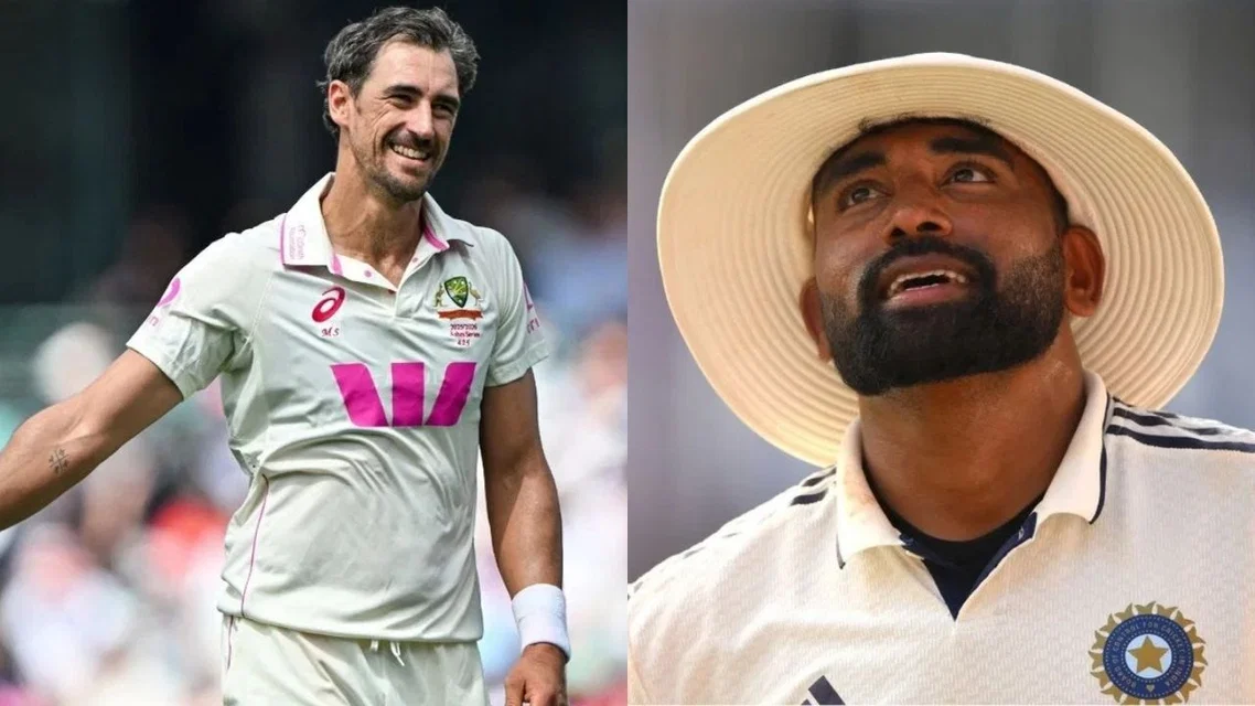 Mitchell Starc and Mohammed Siraj [Source: AFP]