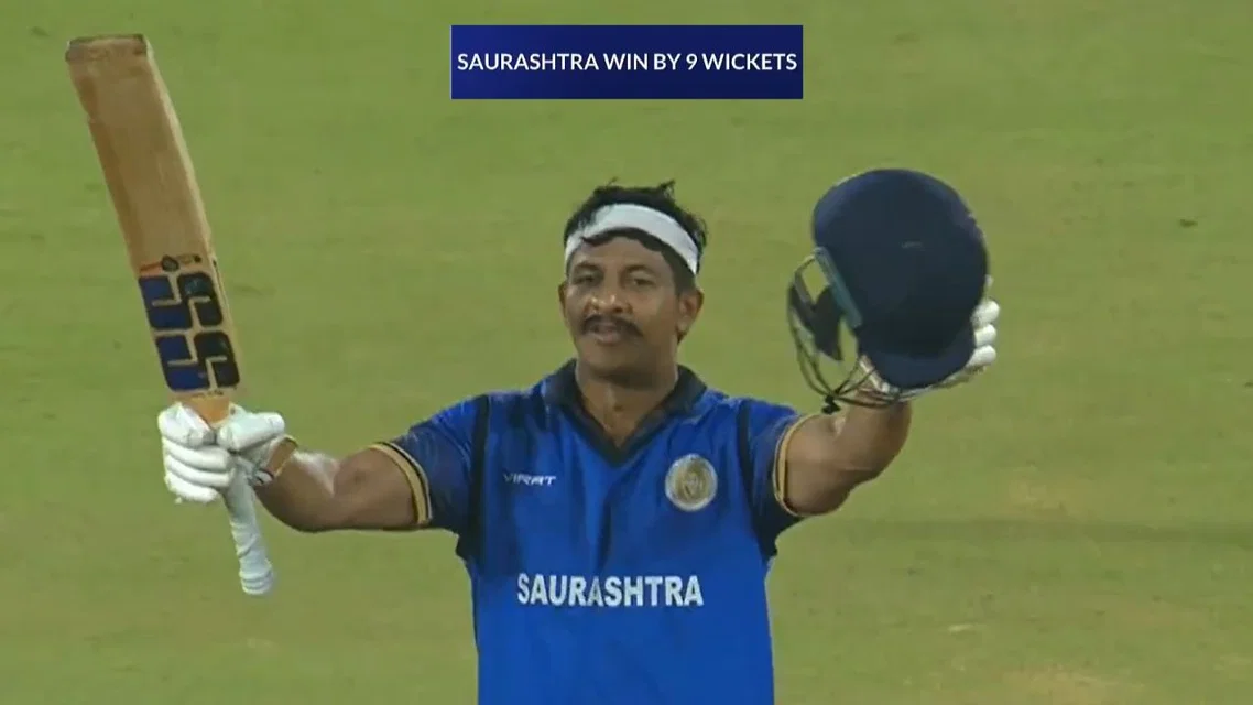 Vishvaraj Jadeja scored 165* vs Punjab [Source: JioHotstar]