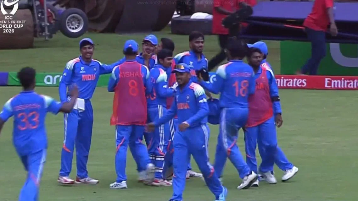 India U19 overcome Bangladesh in U19 World Cup 2026 [Source: @mufaddal_vohra/x]