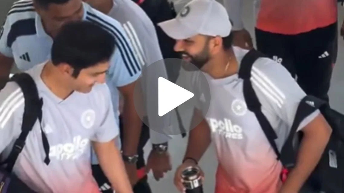 Gautam Gambhir with Rohit Sharma [Source: @rushiii_12/x]