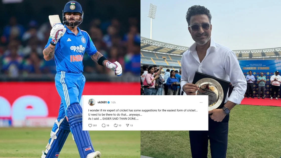 Virat Kohli's brother's cryptic post (Source: @VoiceOfTribals_/x.com, @sanjaymanjrekar/x.com)