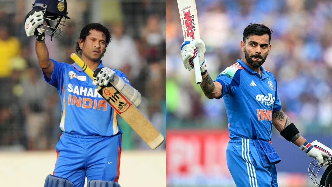 Sachin Tendulkar (L) and Virat Kohli (R) (Source: AFP)